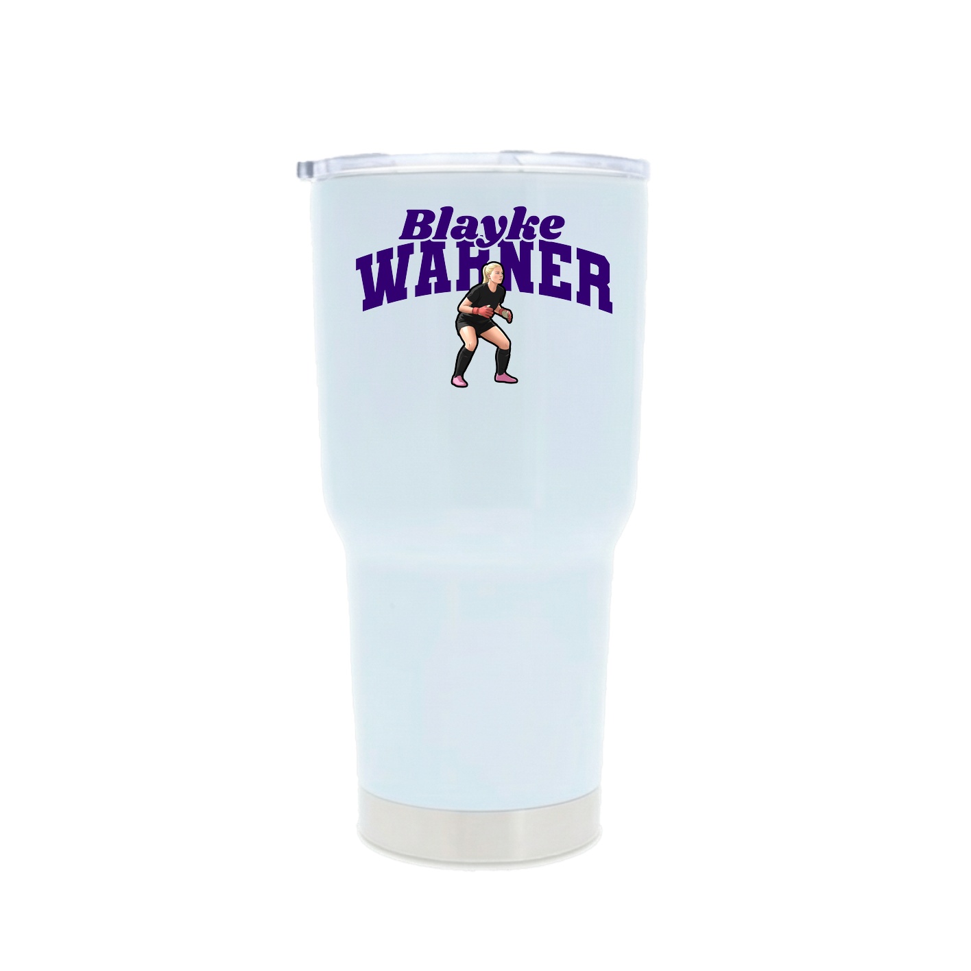 30oz Stainless Steel Tumbler — Signature Arch in White
