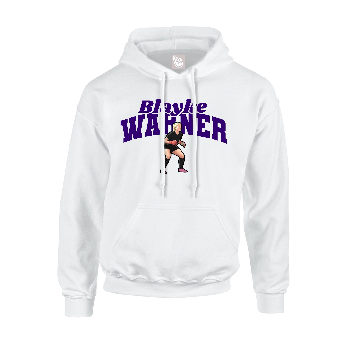 Hoodie — Signature Arch in White