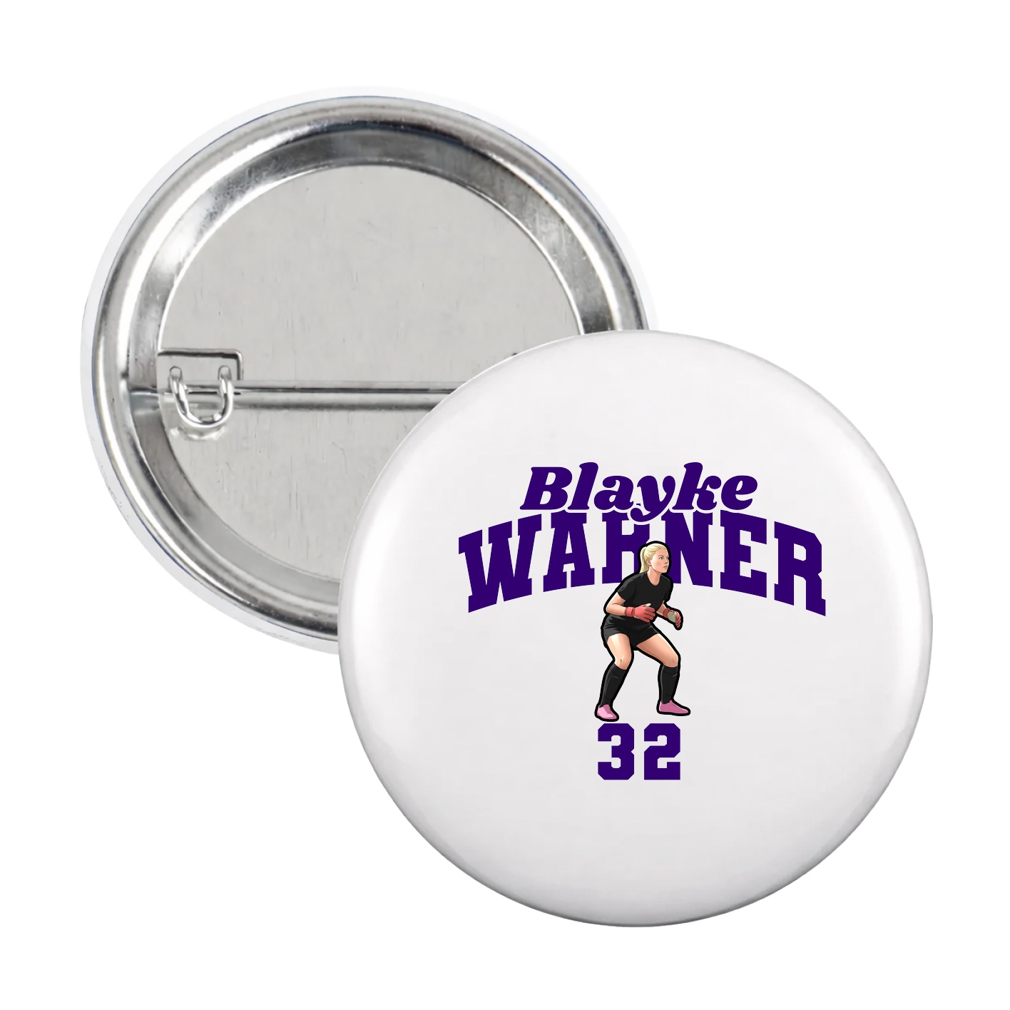 Game Day Button — Signature Arch in White
