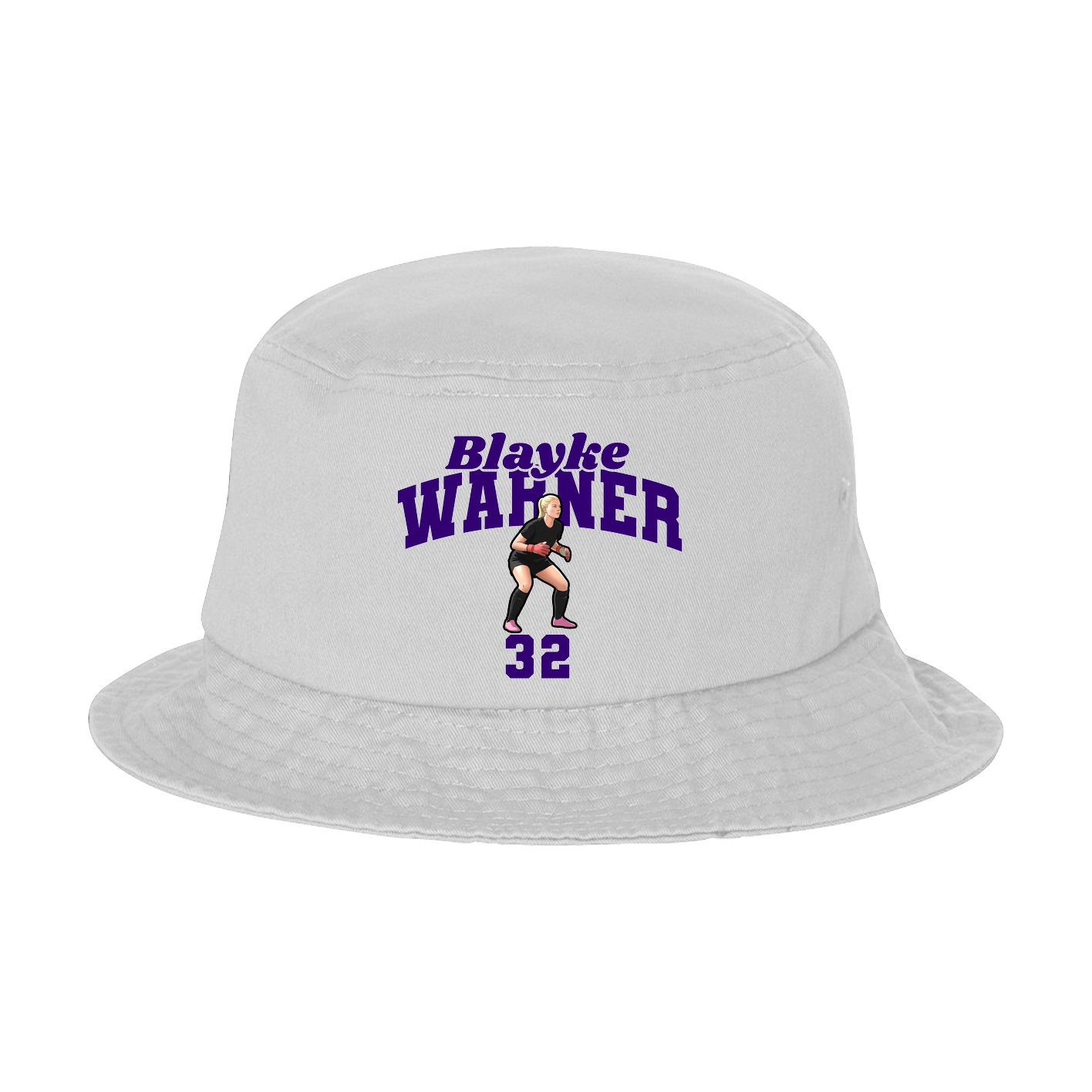 Bucket Cap — Signature Arch in White