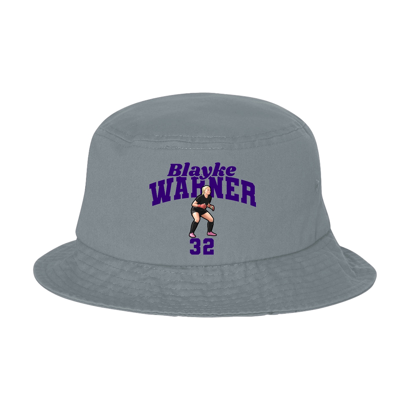 Bucket Cap — Signature Arch in Grey