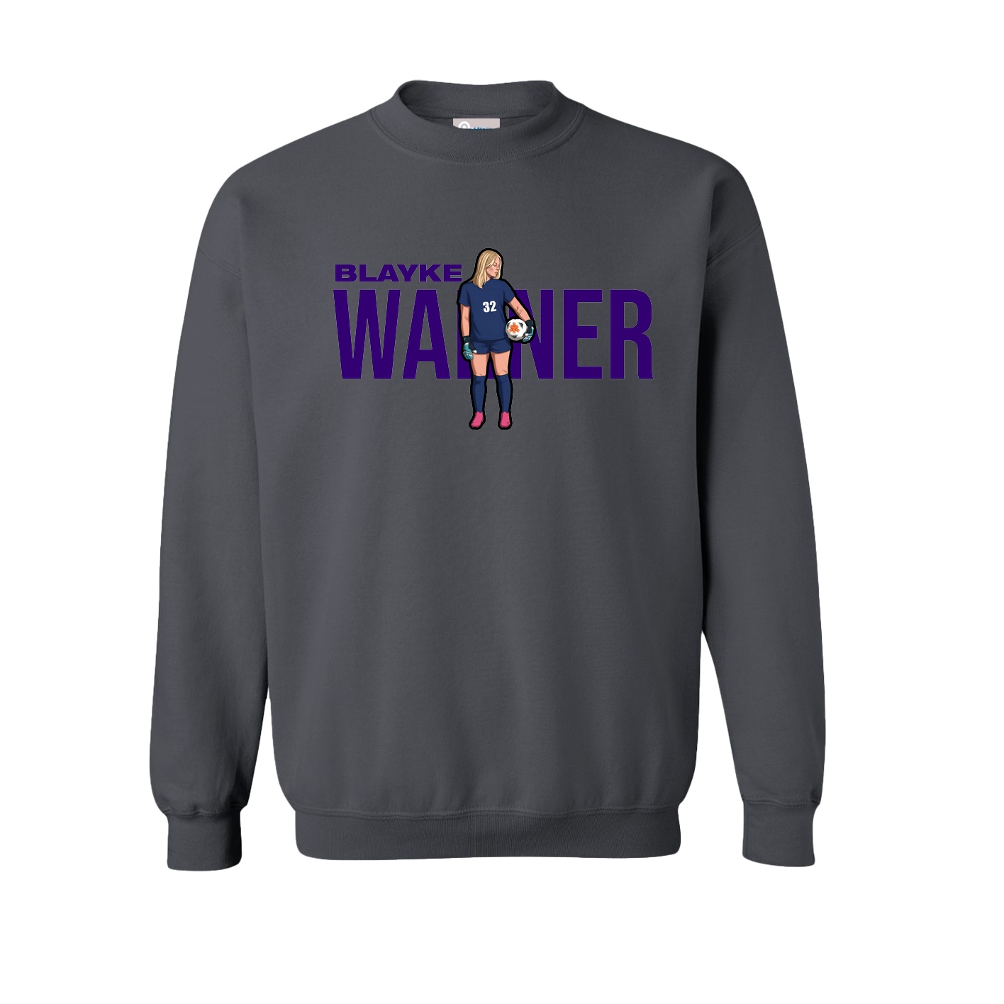 Fleece Crew — Player Name in Grey