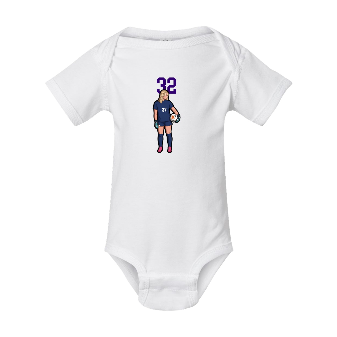 Baby Onesie — Number Top in White