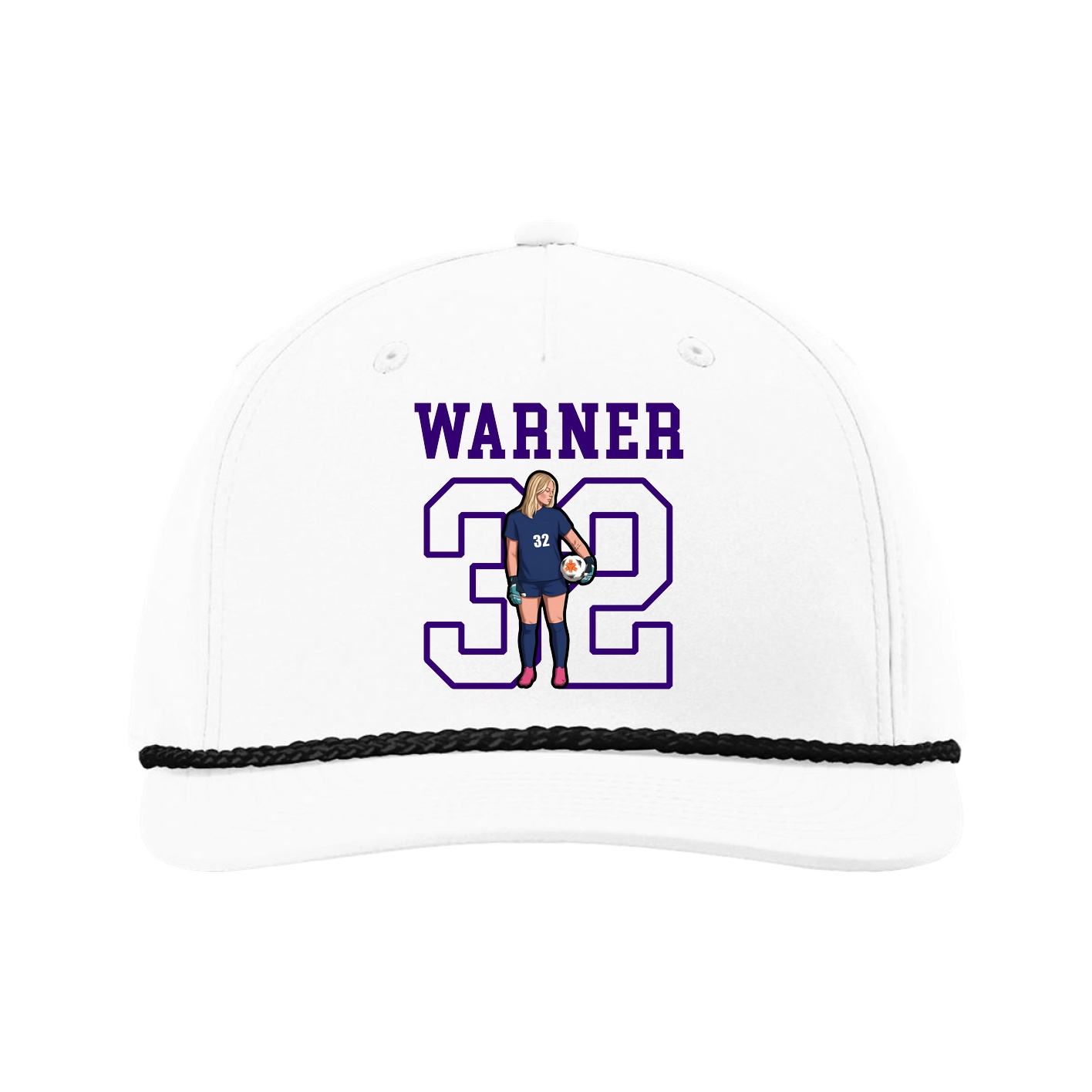 Five-Panel Classic Rope Cap — Shirsey in White