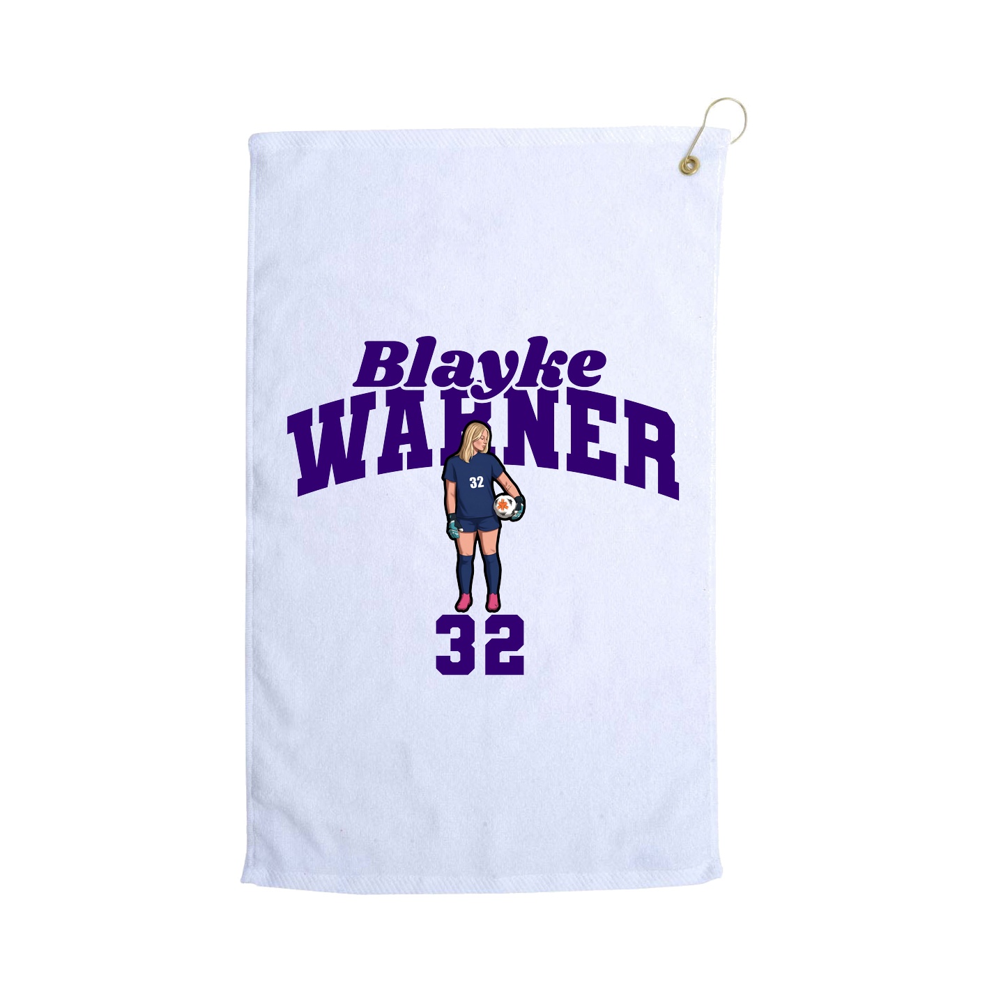Golf Towel — Signature Arch in White