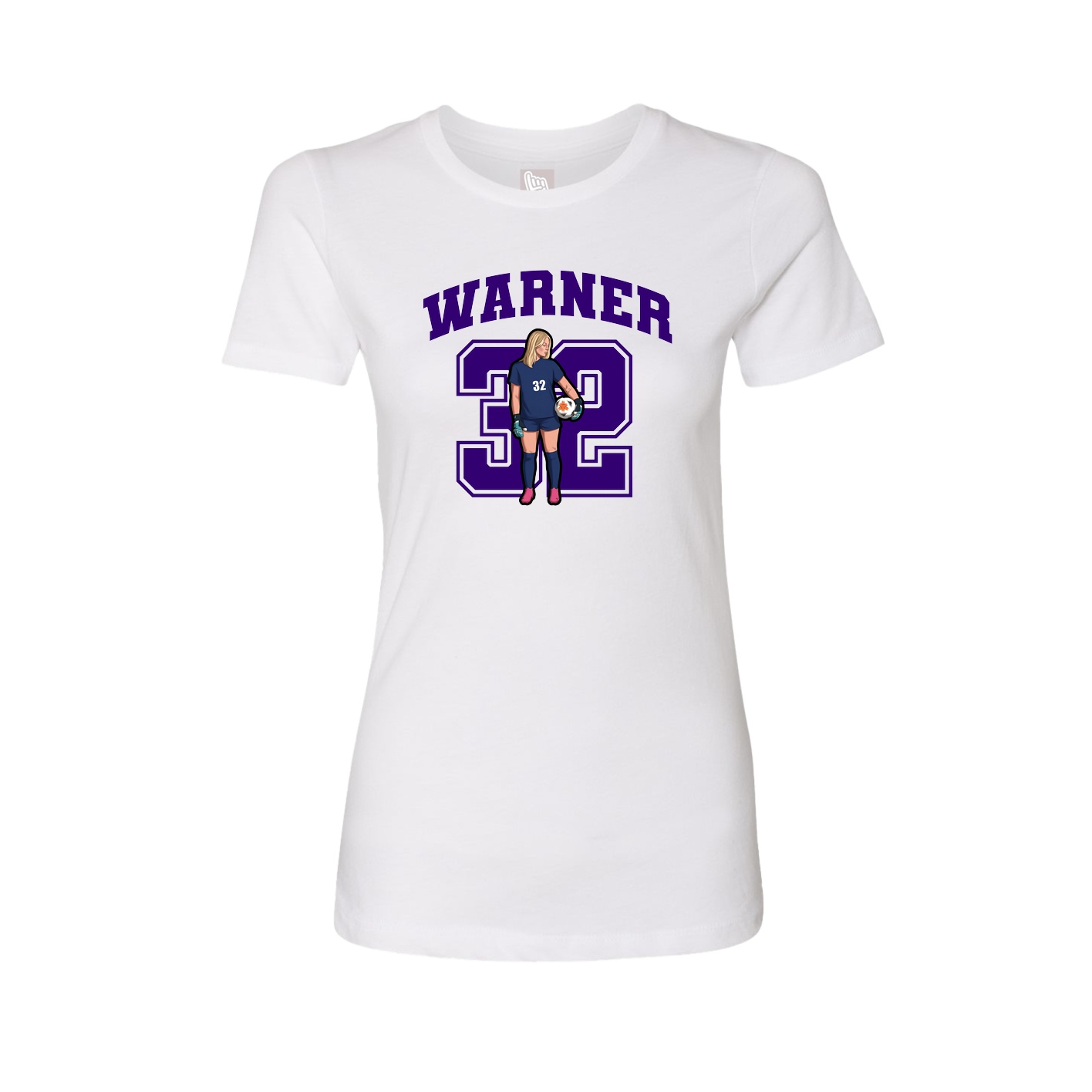Womens Tee — Number in White
