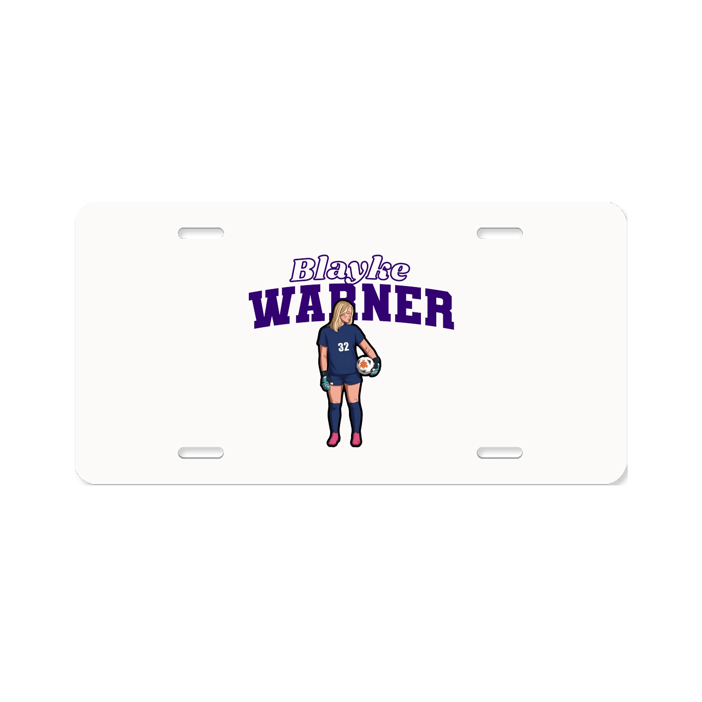 License Plate — Name Arch in Classic