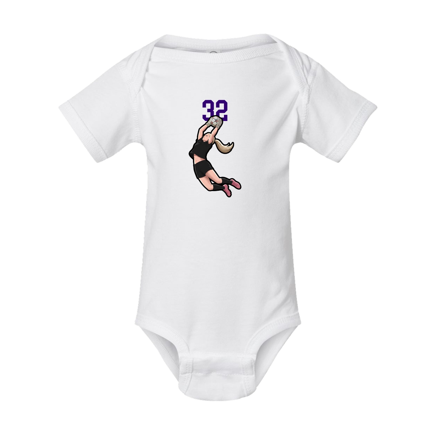 Baby Onesie — Number Top in White