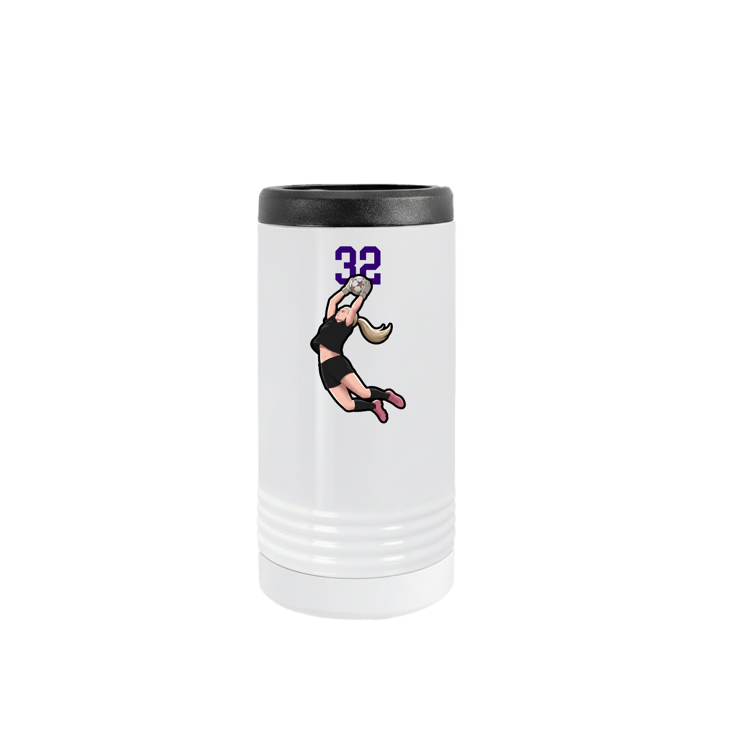 Slim Beverage Holder — Number Top in White