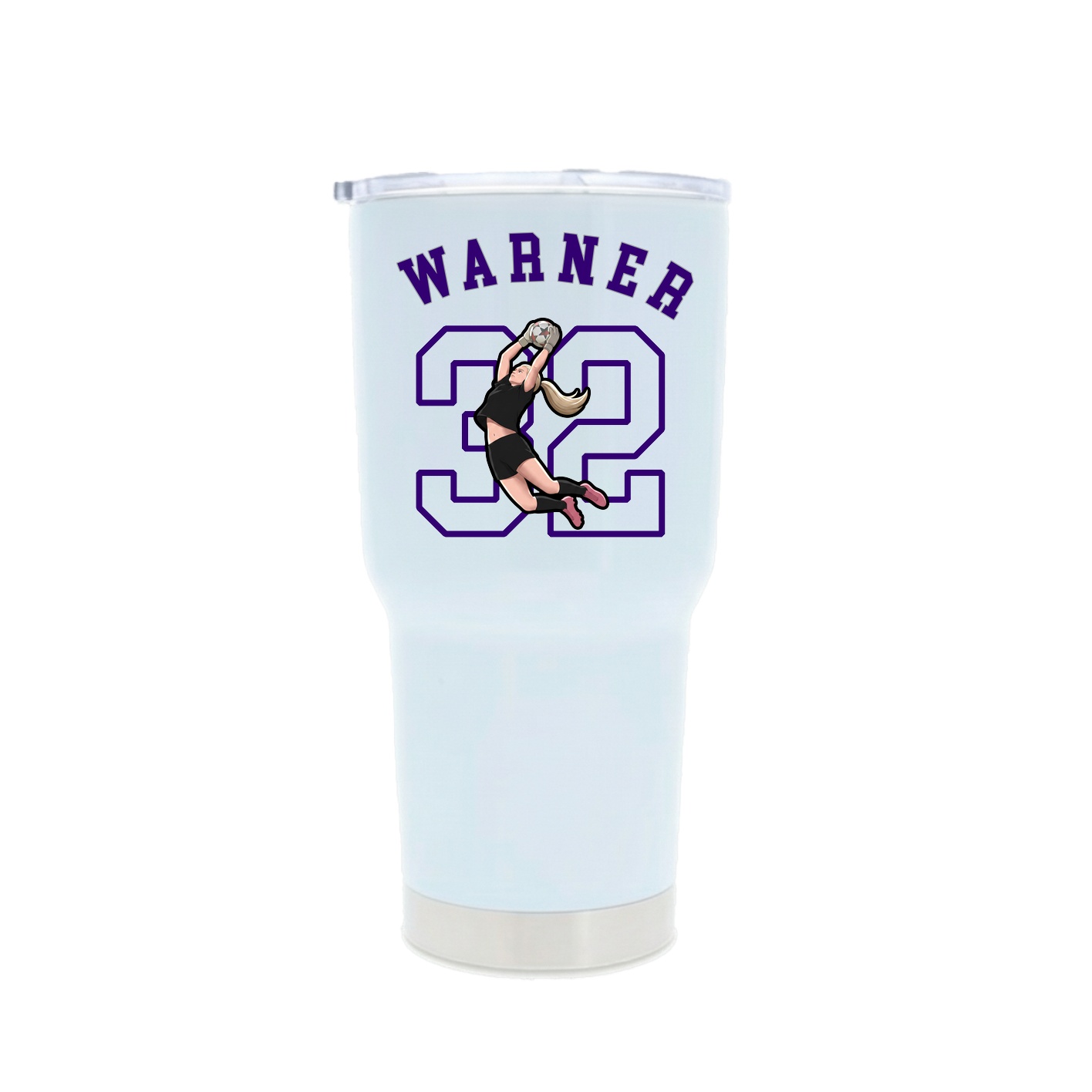 30oz Stainless Steel Tumbler — Shirsey Arch in White