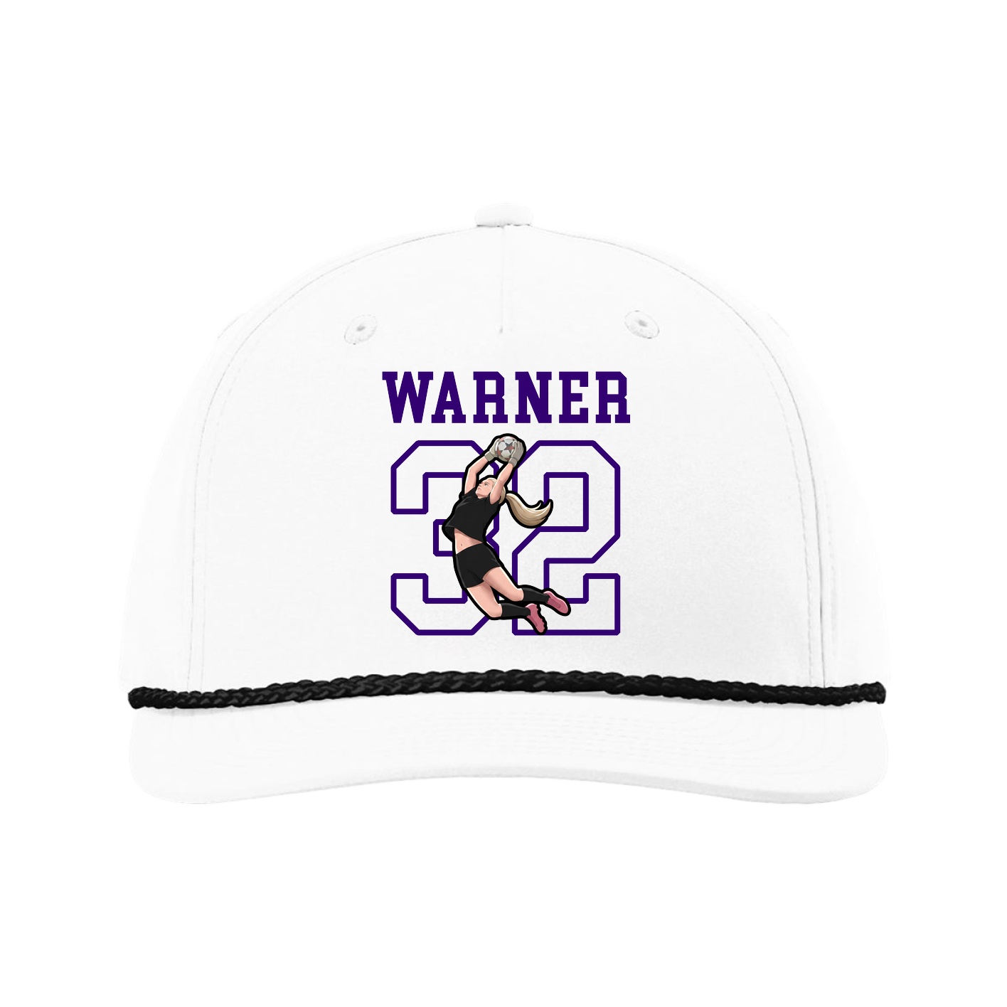 Five-Panel Classic Rope Cap — Shirsey in White