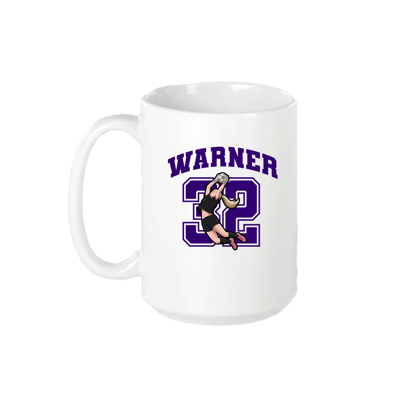 15oz Coffee Mug — Number in White