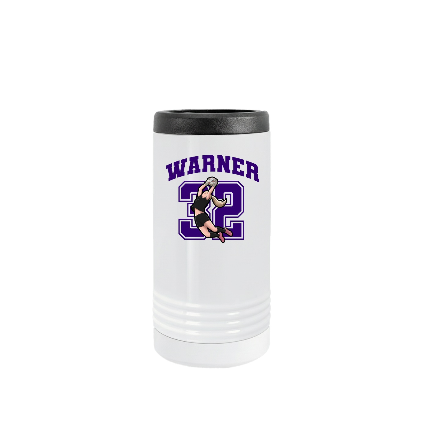 Slim Beverage Holder — Number in White