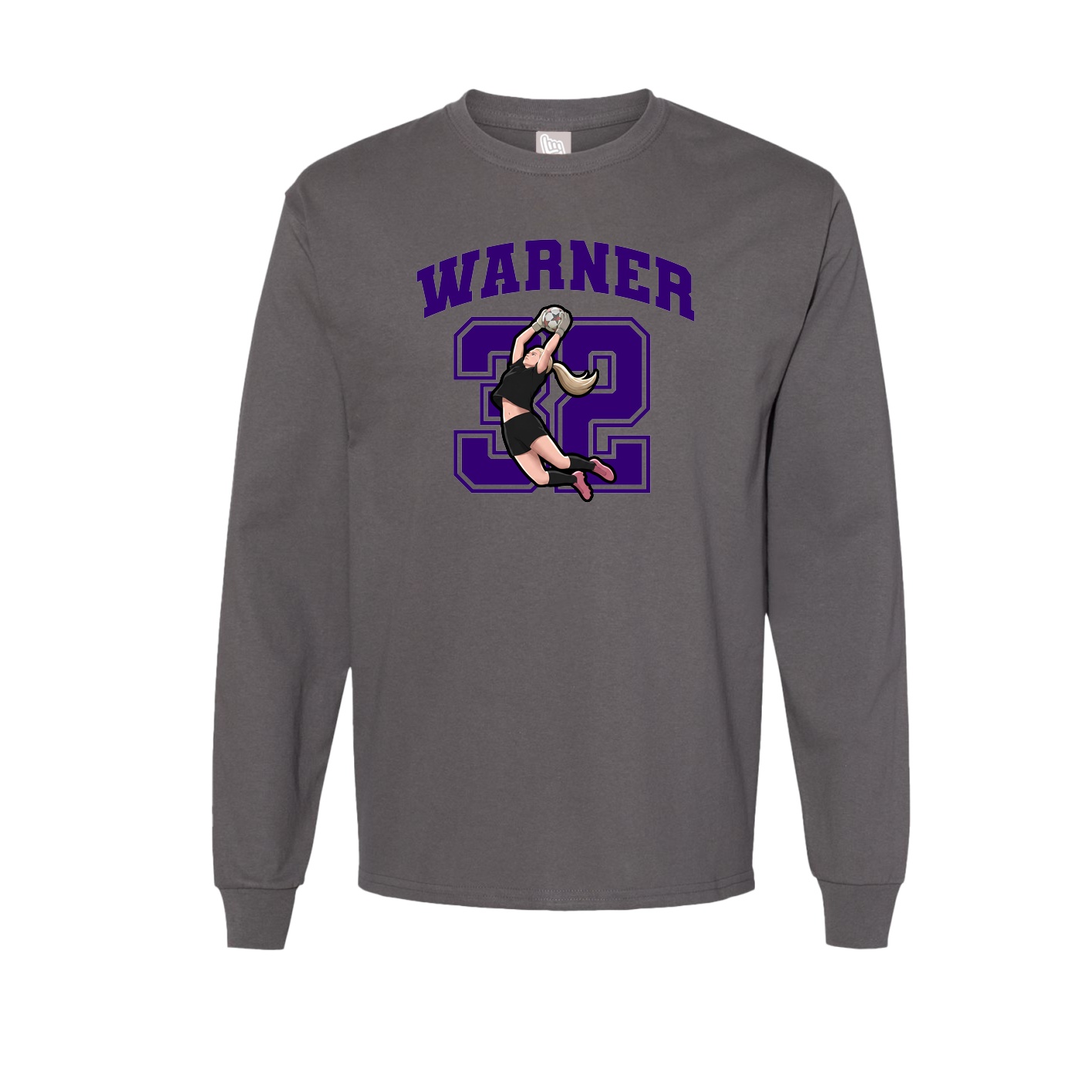 Long Sleeve Tee — Number in Grey