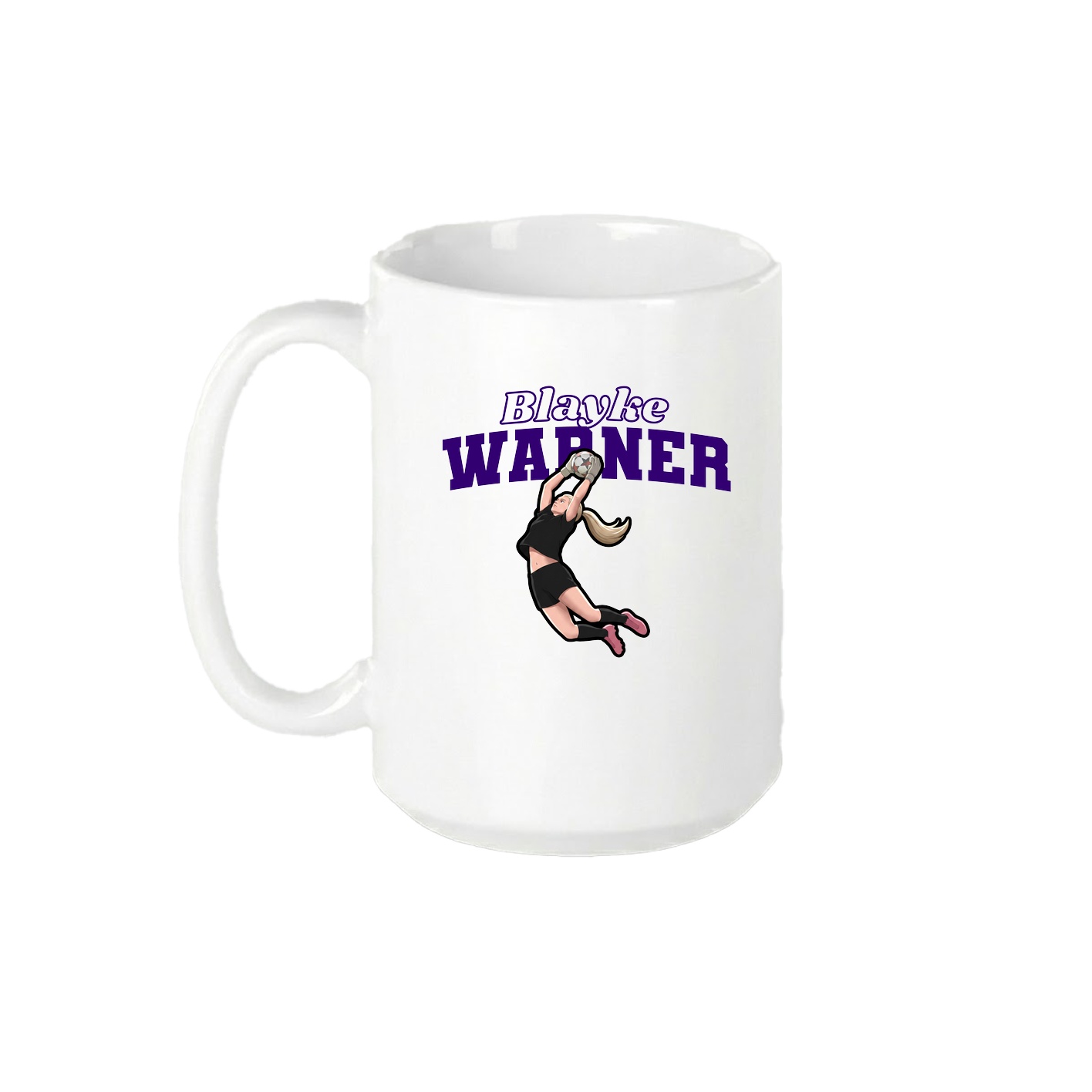 15oz Coffee Mug — Name Arch in White