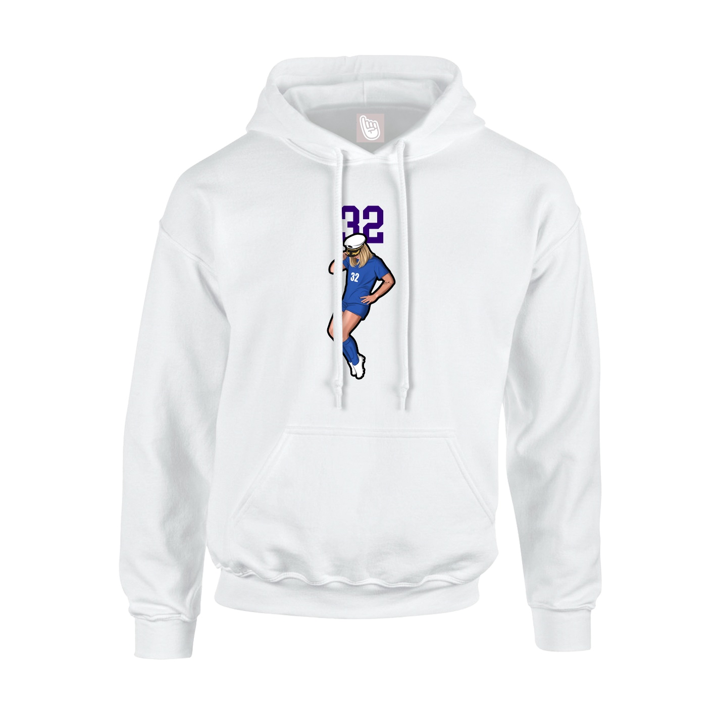 Hoodie — Number Top in White