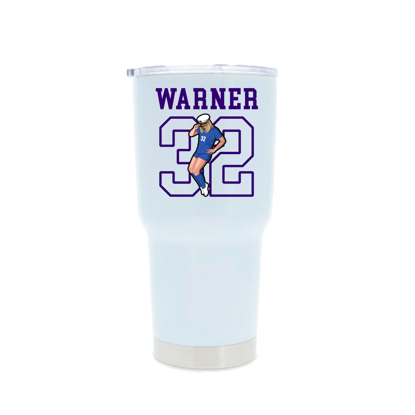 30oz Stainless Steel Tumbler — Shirsey in White