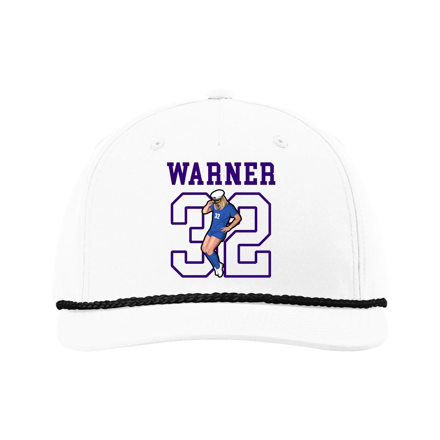 Five-Panel Classic Rope Cap — Shirsey in White