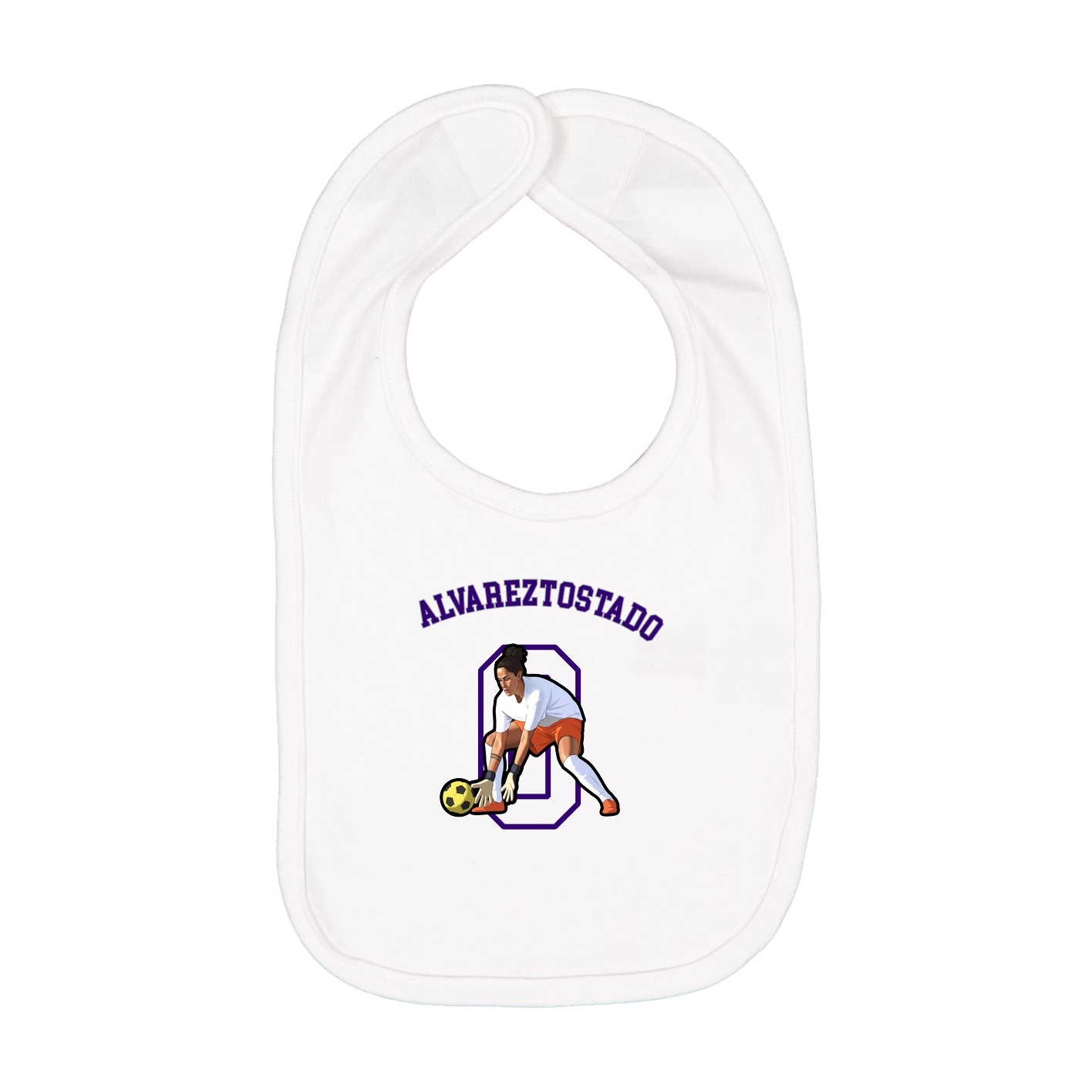 Infant Bib — Shirsey Arch in White
