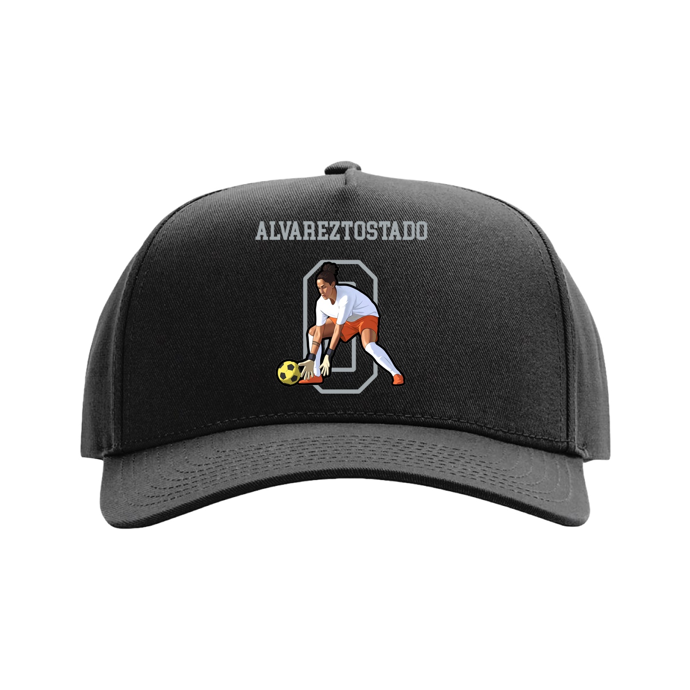 Full Fabric Five-Panel Champ Cap — Shirsey in Black
