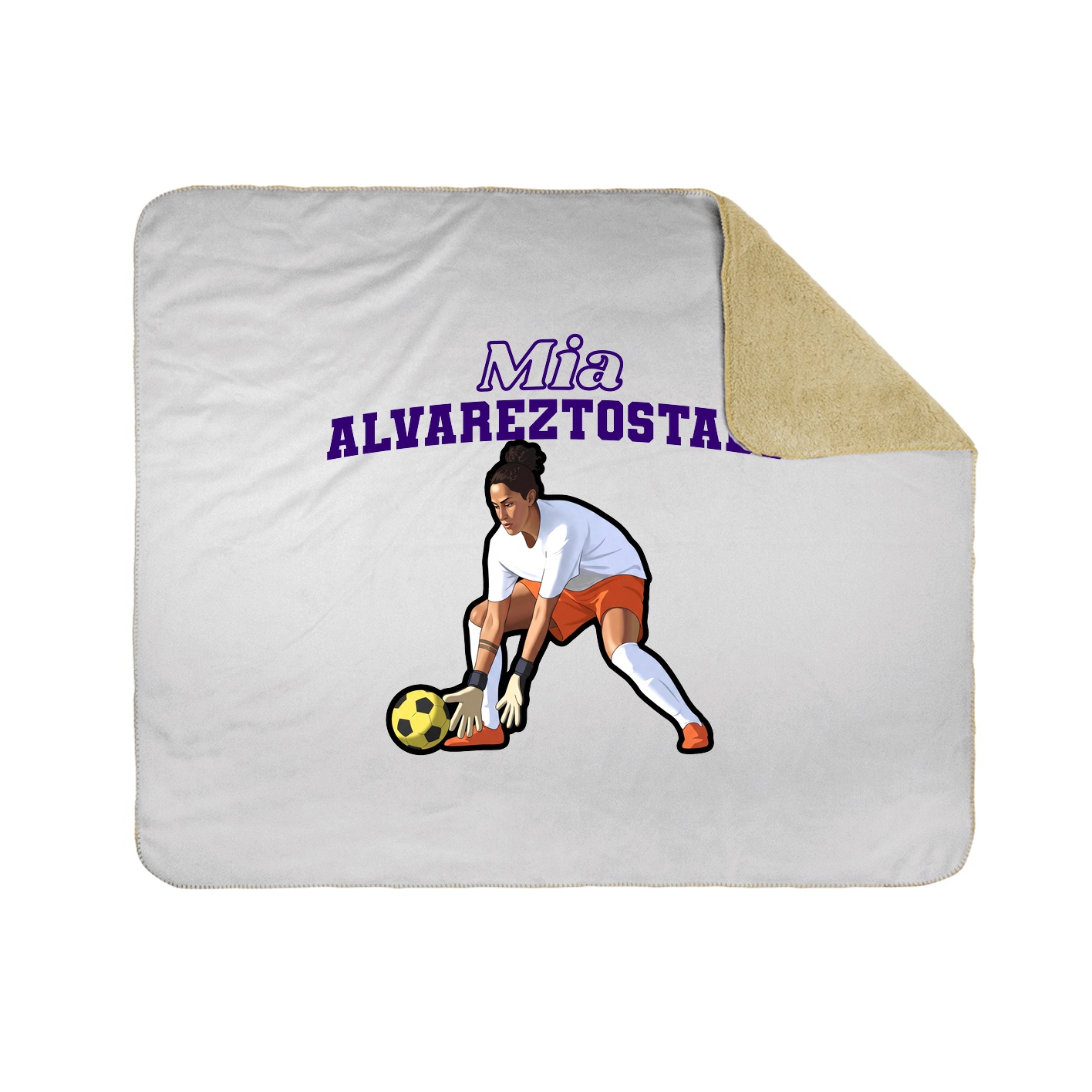 Throw Blanket — Name Arch in White