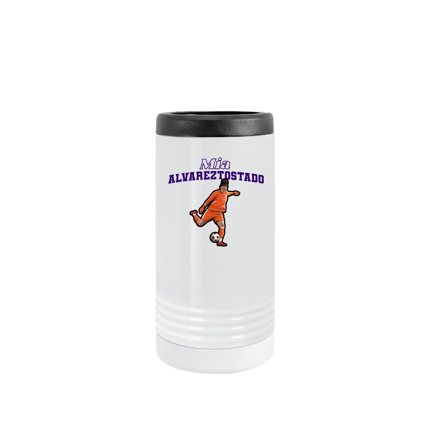 Slim Beverage Holder — Name Arch in White