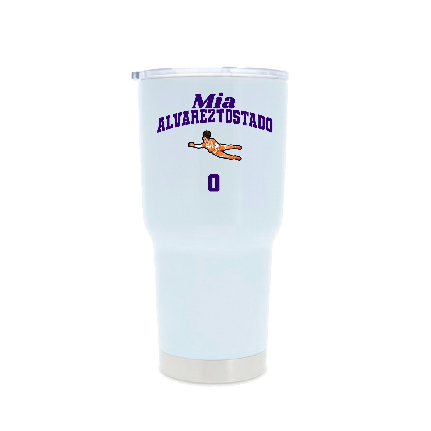 30oz Stainless Steel Tumbler — Signature Arch in White