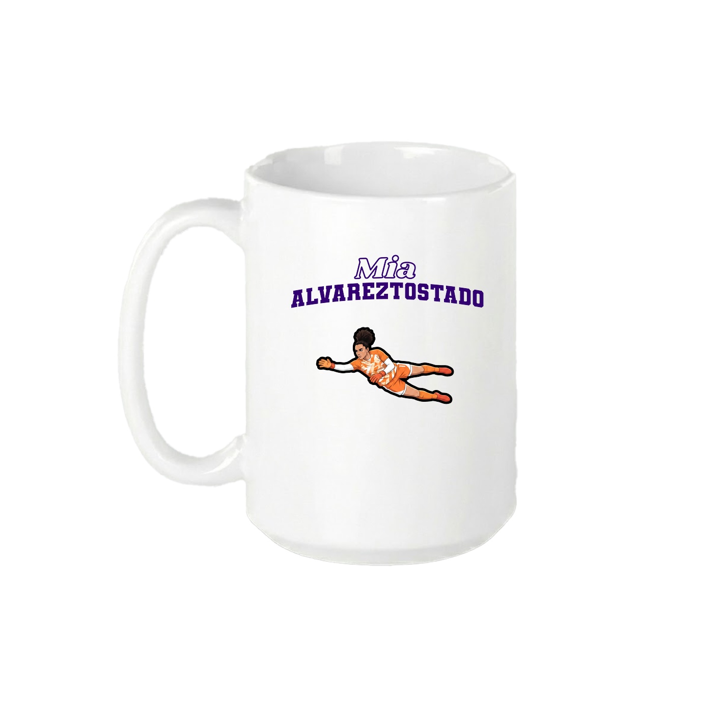 15oz Coffee Mug — Name Arch in White