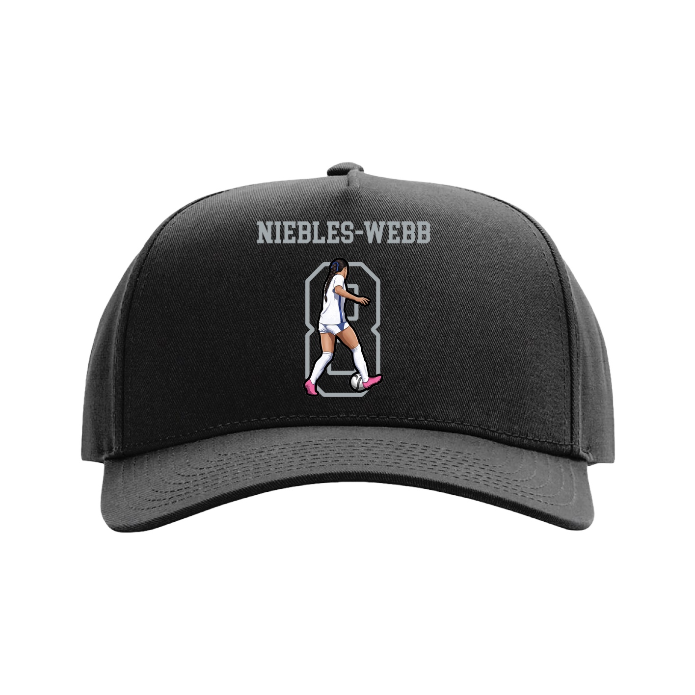 Full Fabric Five-Panel Champ Cap — Shirsey in Black