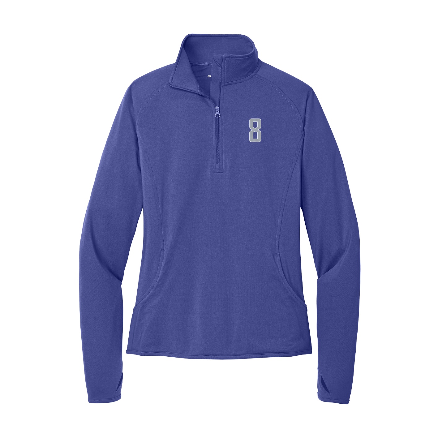 Women's Q-Zip Pullover — Front Shirsy in Purple
