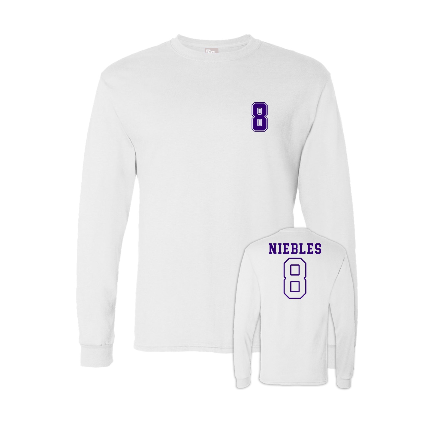 Long Sleeve Tee — Chest Back in White