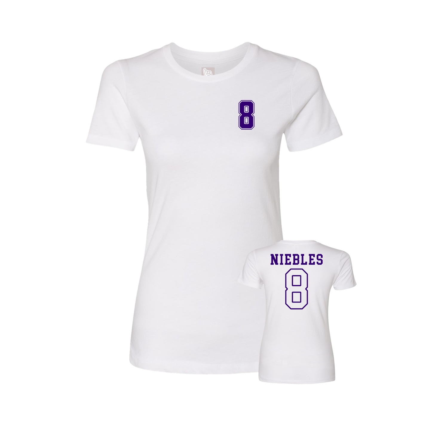 Womens Tee — Chest Back in White