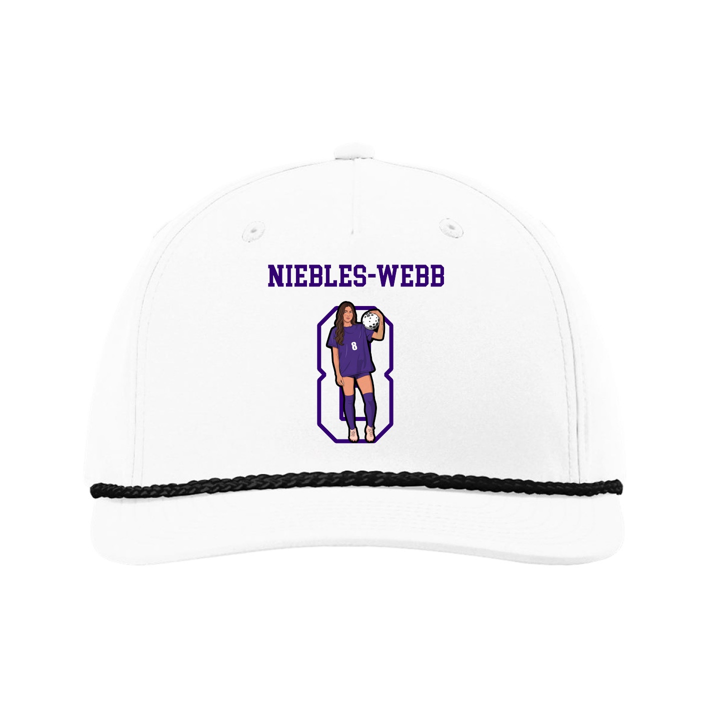 Five-Panel Classic Rope Cap — Shirsey in White