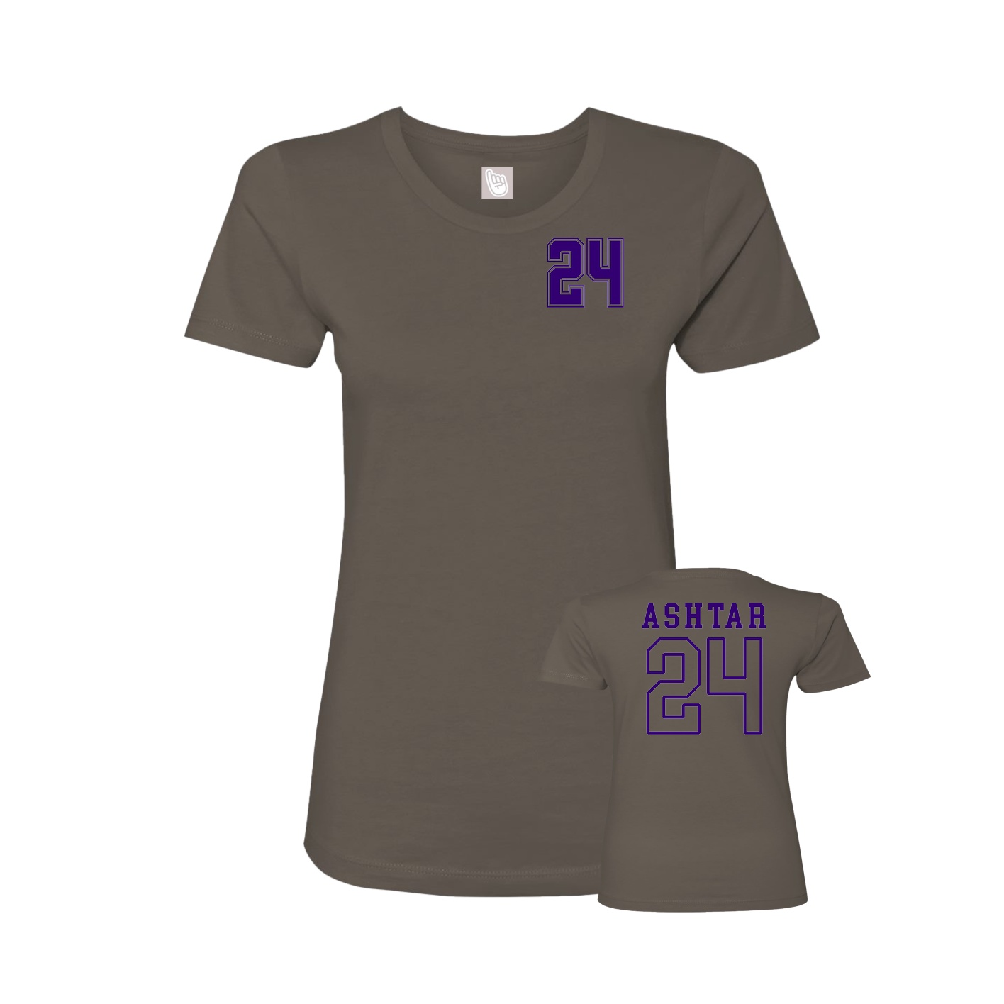 Womens Tee — Chest Back in Grey