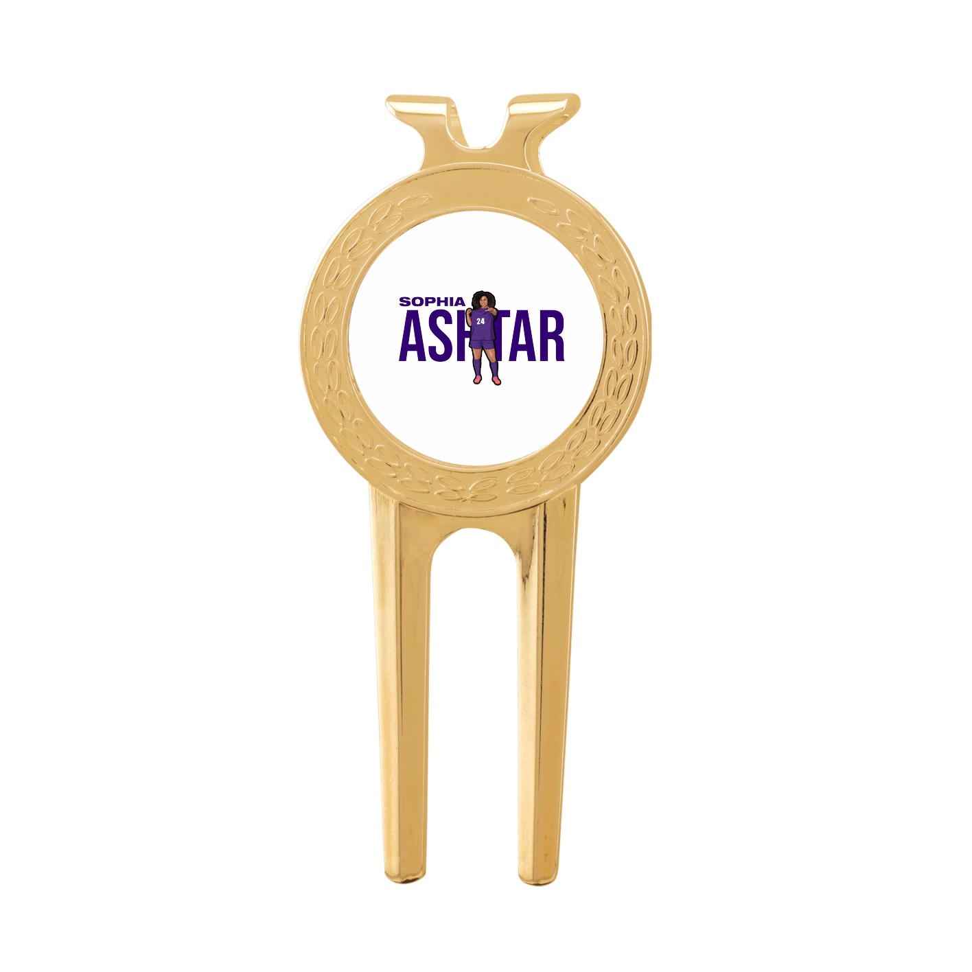 Divot Tool with Ball Marker — Player Name in Classic