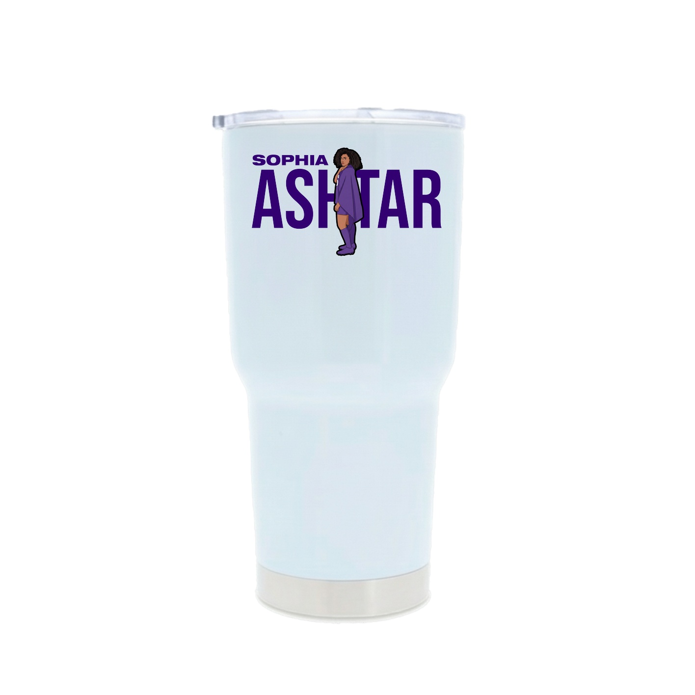 30oz Stainless Steel Tumbler — Player Name in White