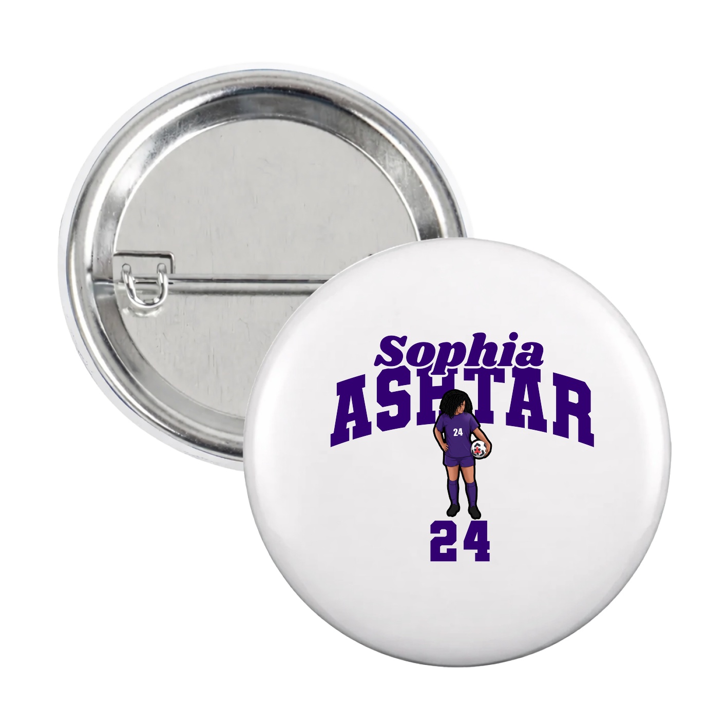 Game Day Button — Signature Arch in White