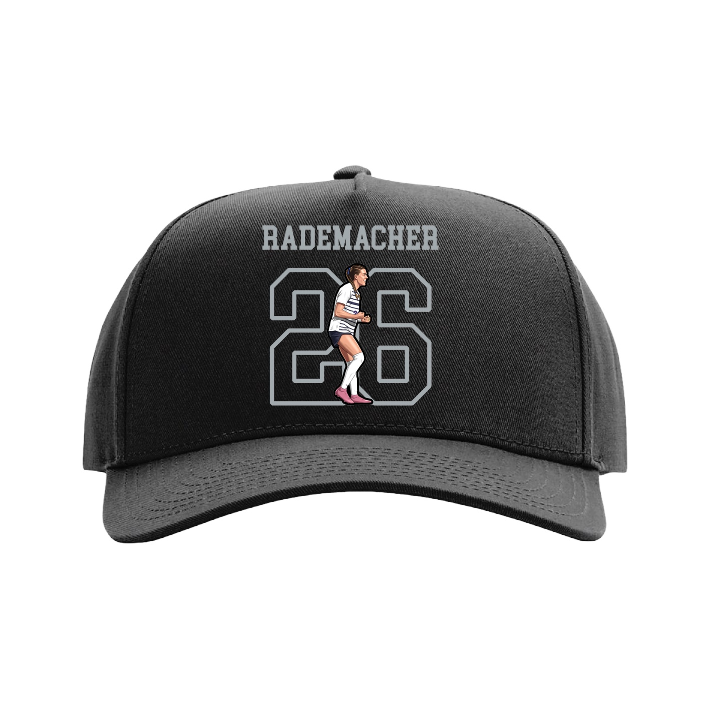 Full Fabric Five-Panel Champ Cap — Shirsey in Black