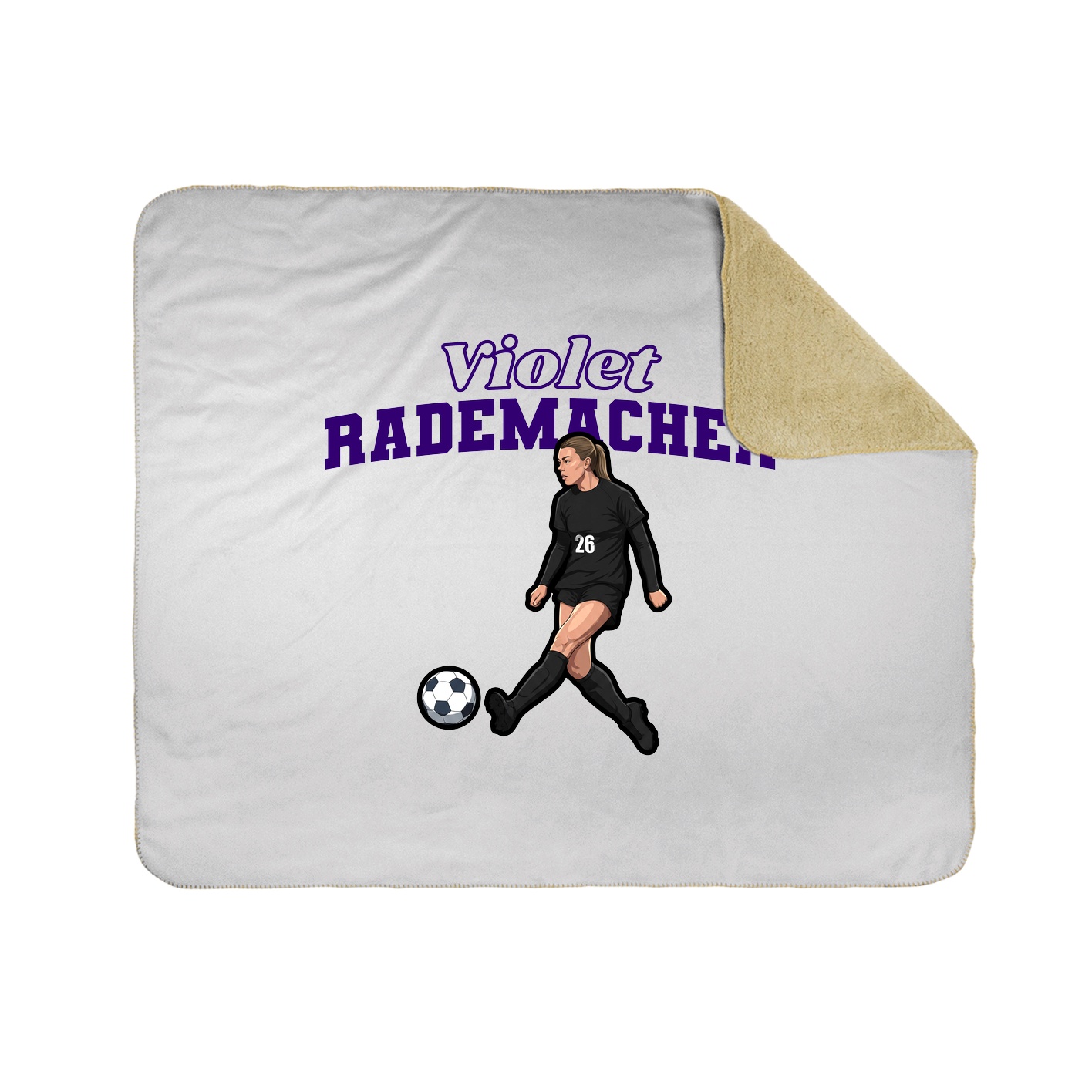 Throw Blanket — Name Arch in White