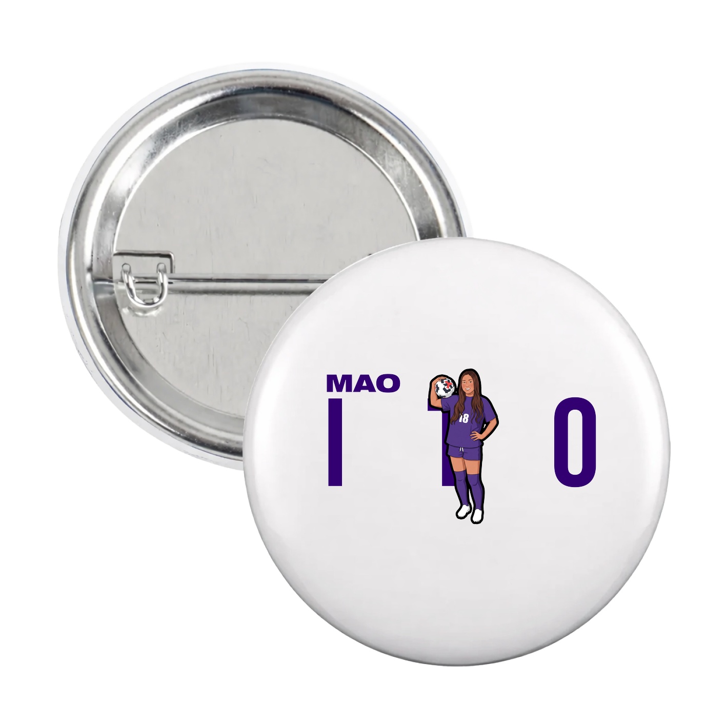 Game Day Button — Player Name in White