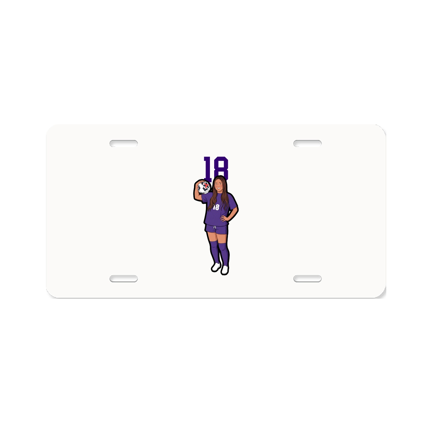 License Plate — Number Top in Classic