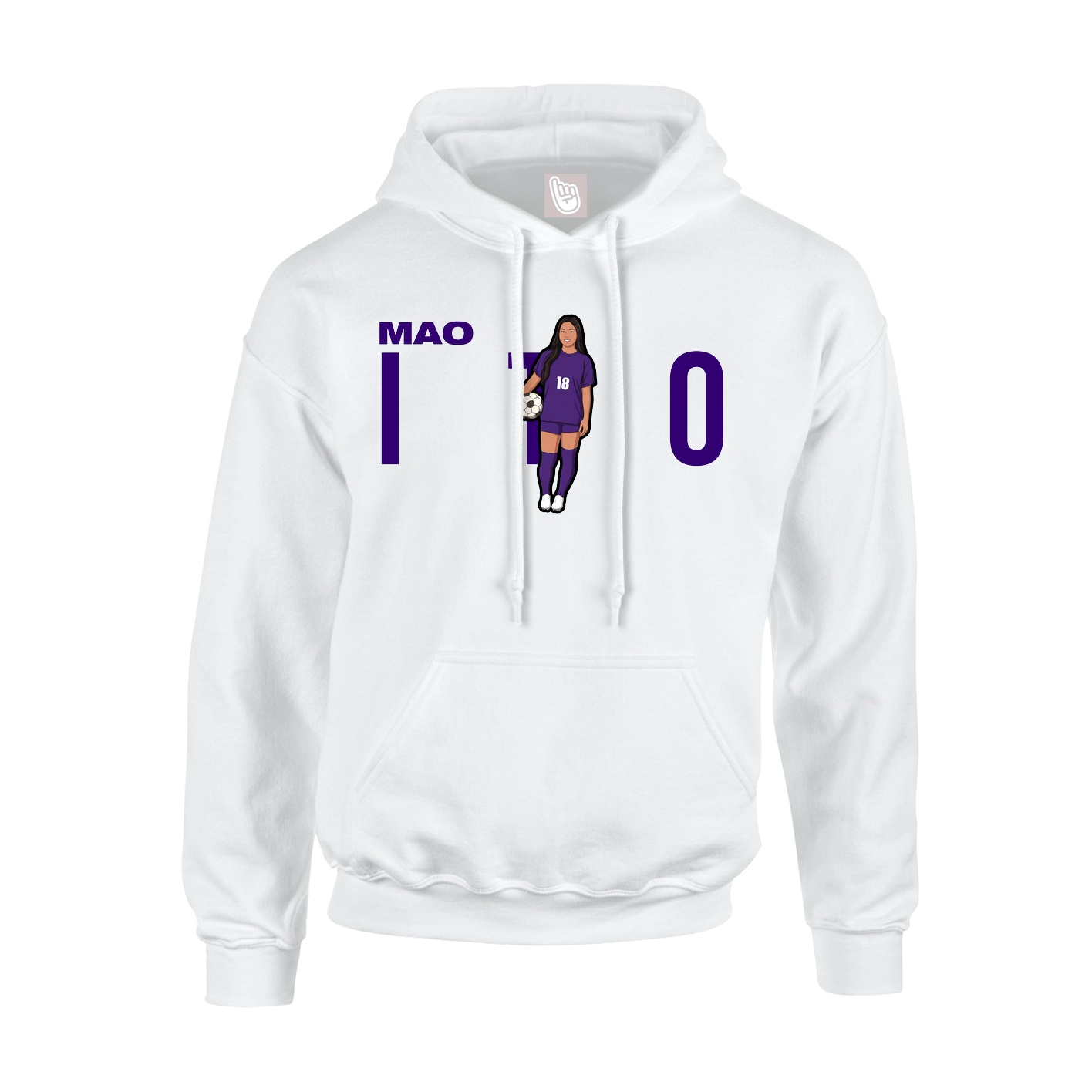 Hoodie — Player Name in White
