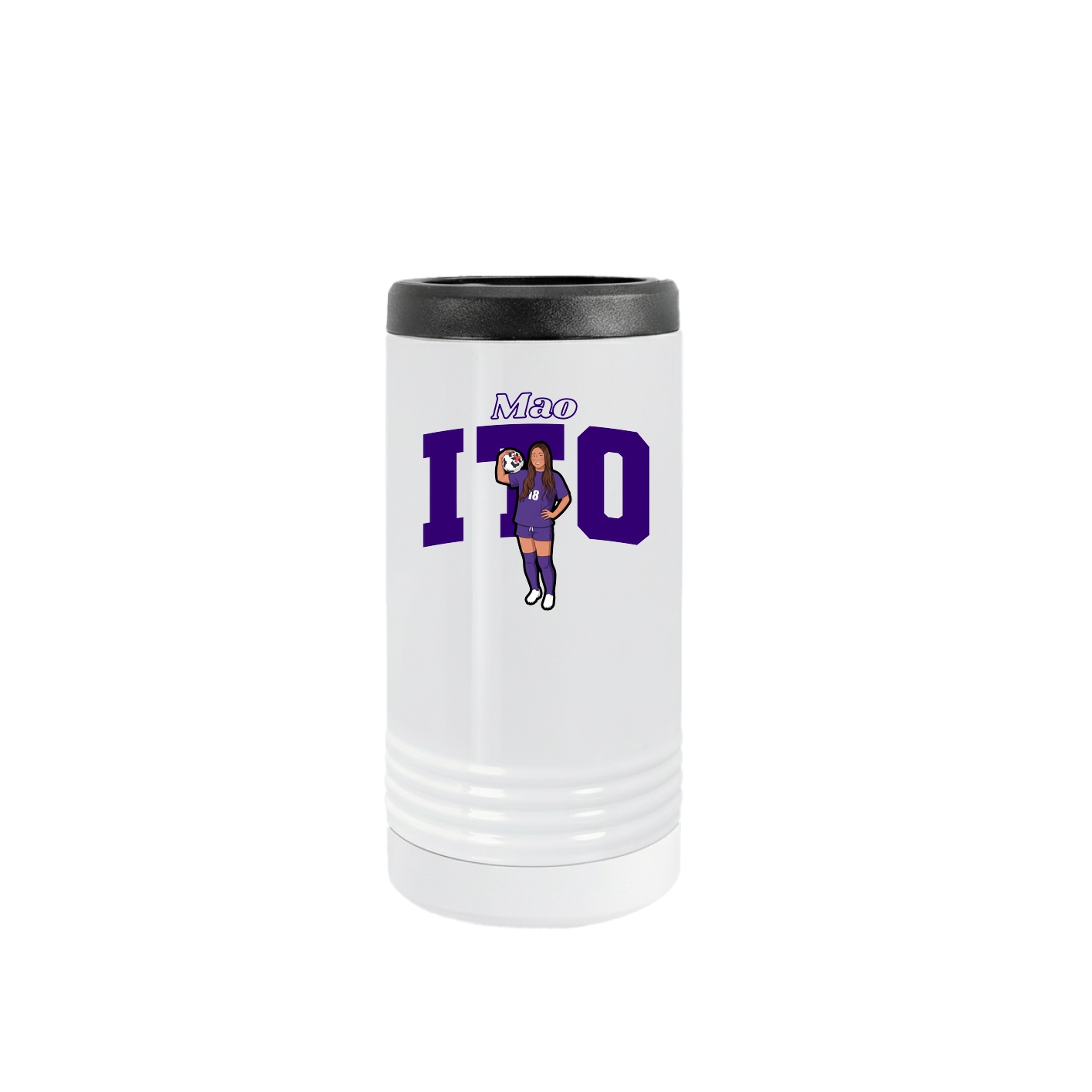Slim Beverage Holder — Name Arch in White