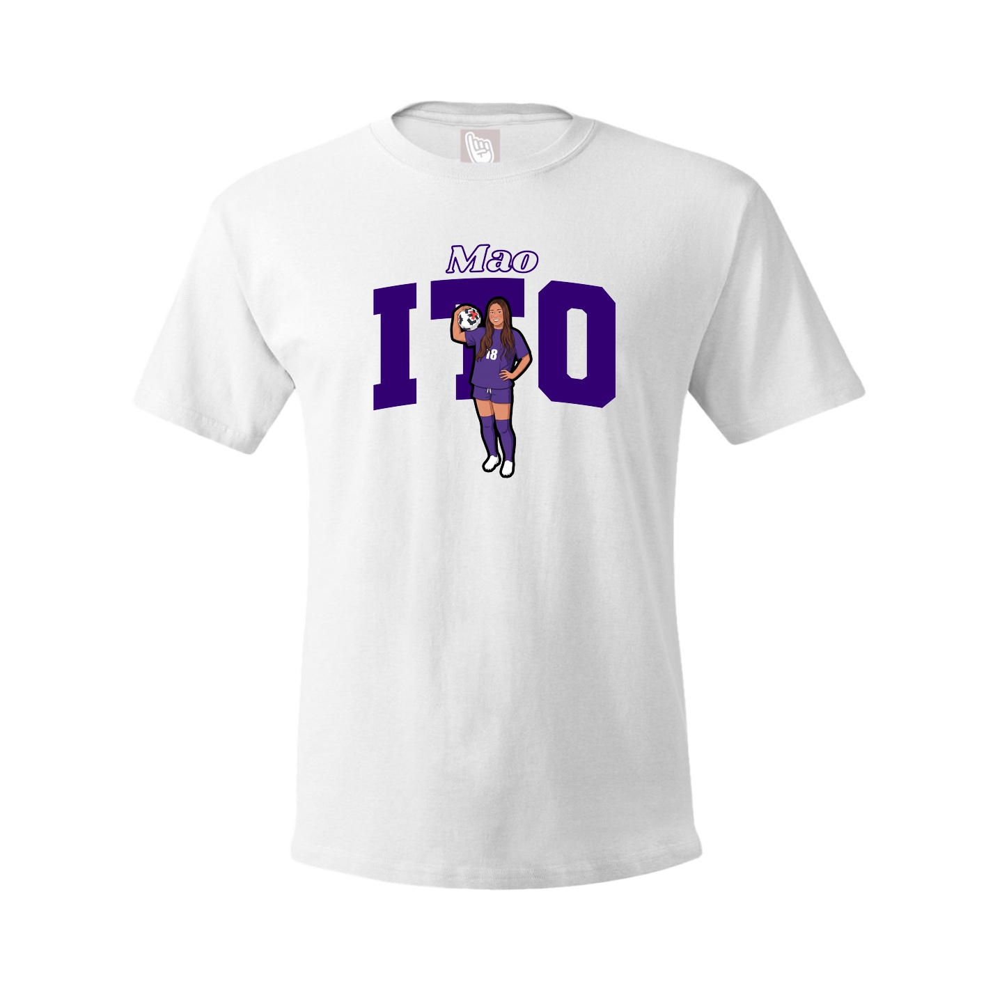 Youth Tee — Name Arch in White
