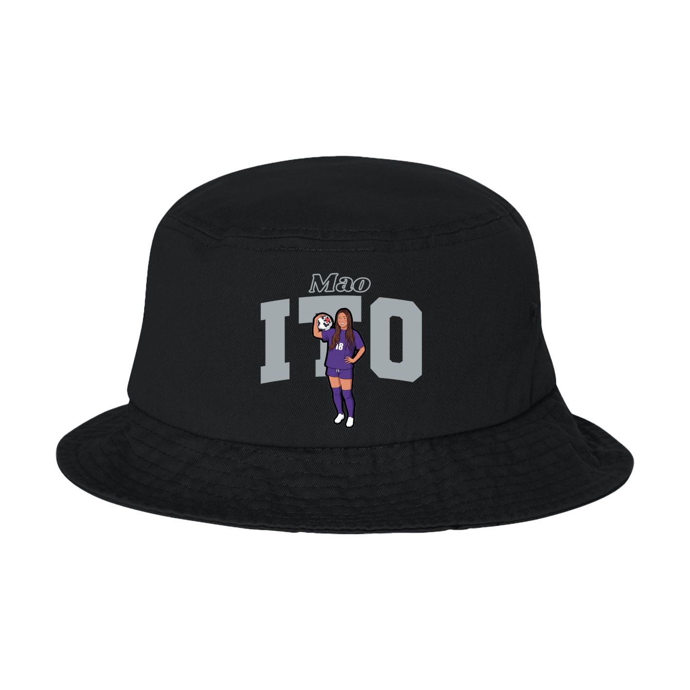 Bucket Cap — Name Arch in Black