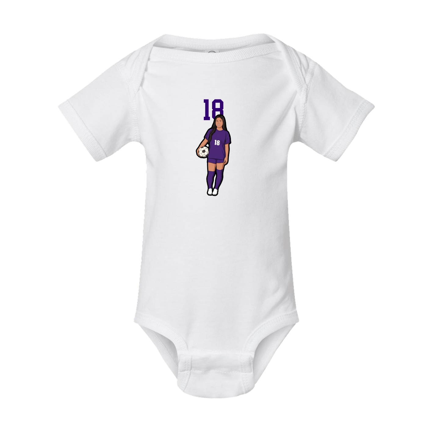 Baby Onesie — Number Top in White