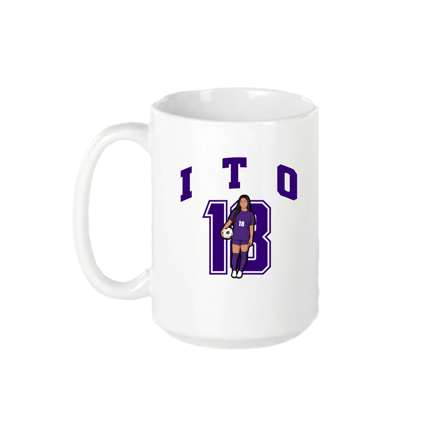 15oz Coffee Mug — Number in White
