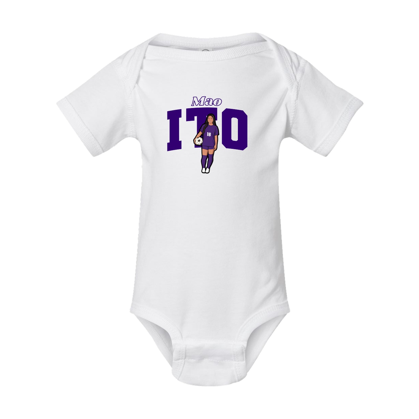 Baby Onesie — Name Arch in White