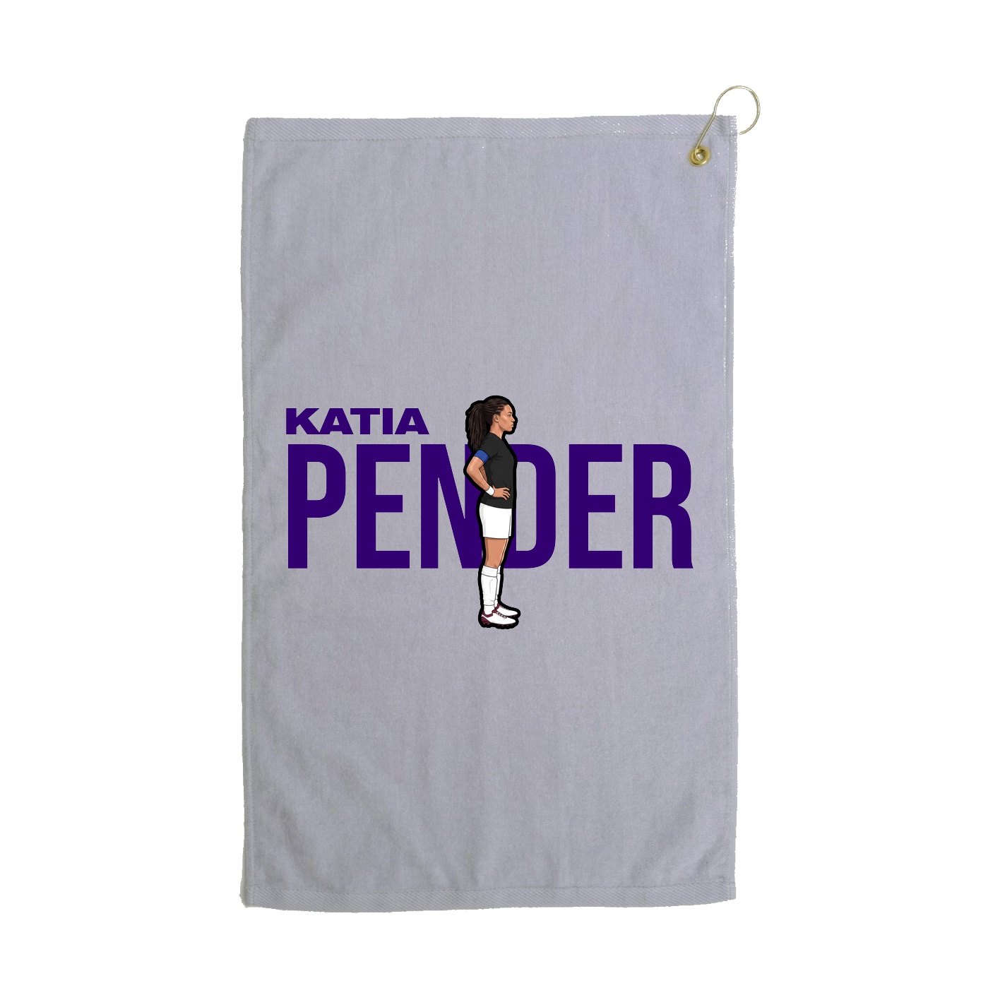 Golf Towel — Player Name in Grey