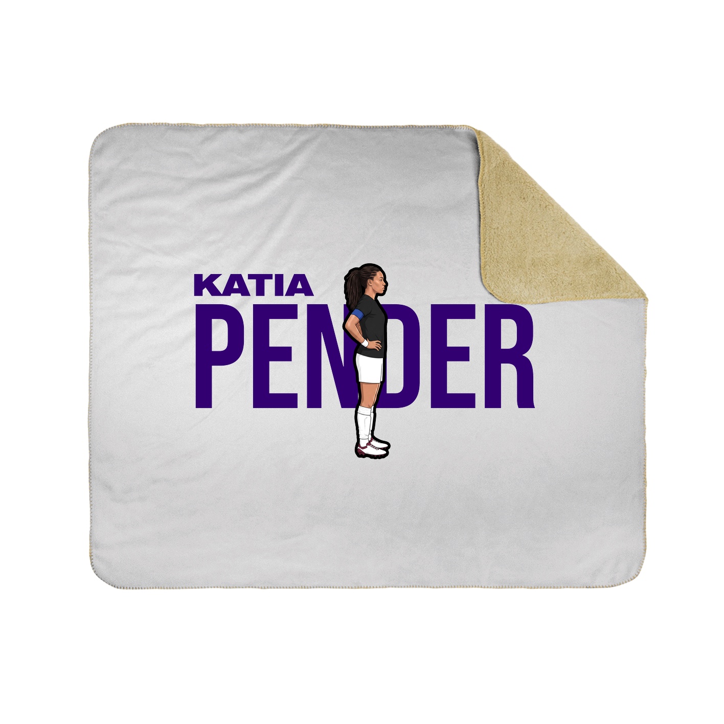 Throw Blanket — Player Name in White